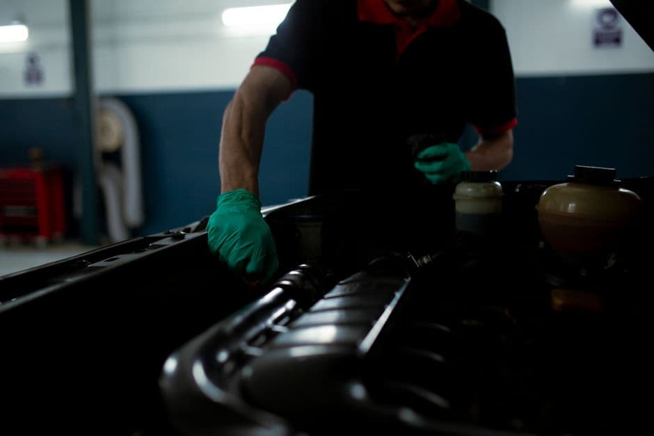 A new oil filter and fresh engine oil ready for an oil change