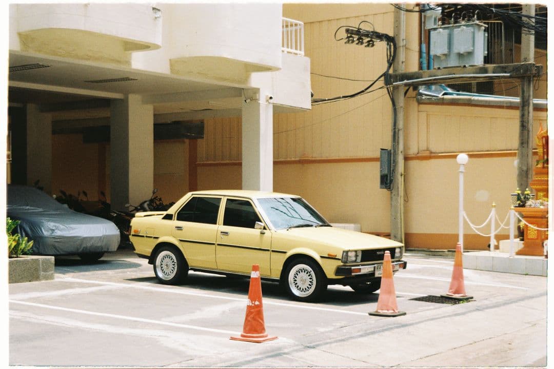 A well-kept classic Toyota Corolla, the payoff of following the Toyota maintenance schedule